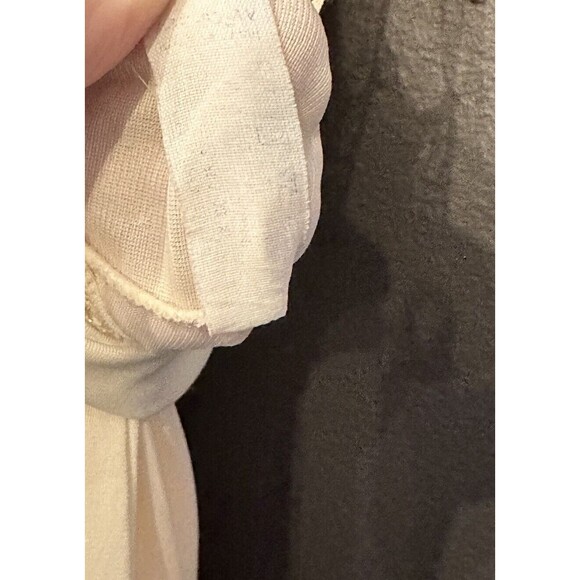 Vintage Satin/Nylon ? Ivory Slip Nightgown Lingerie Small/ Medium Women’s C3 - Picture 9 of 9